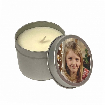 Svíčka kulatá s fotografií (průměr 5 cm)