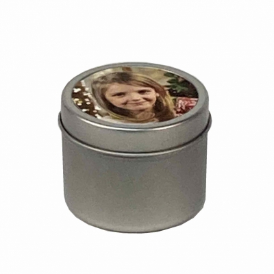 Svíčka kulatá s fotografií (průměr 5 cm)