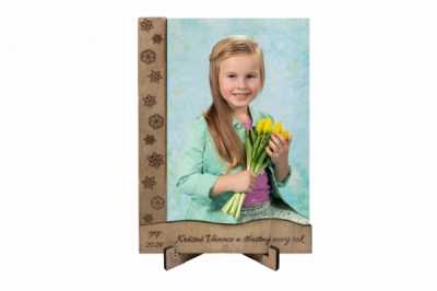 Přání vánoční dřevěné - Vločky