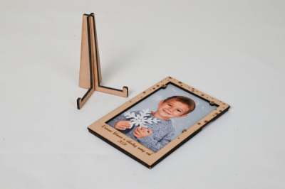 Přání vánoční dřevěné - Vločky II