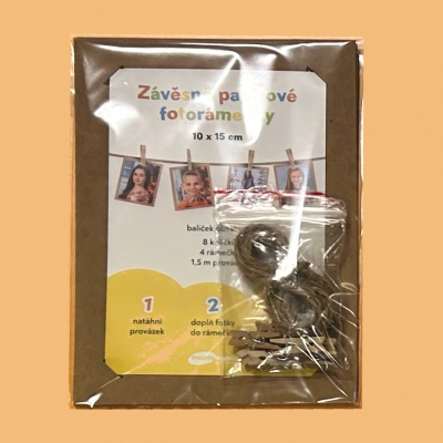 Rámečky s provázkem a kolíčky
