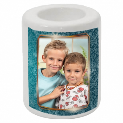 Keramický svícen s fotografií